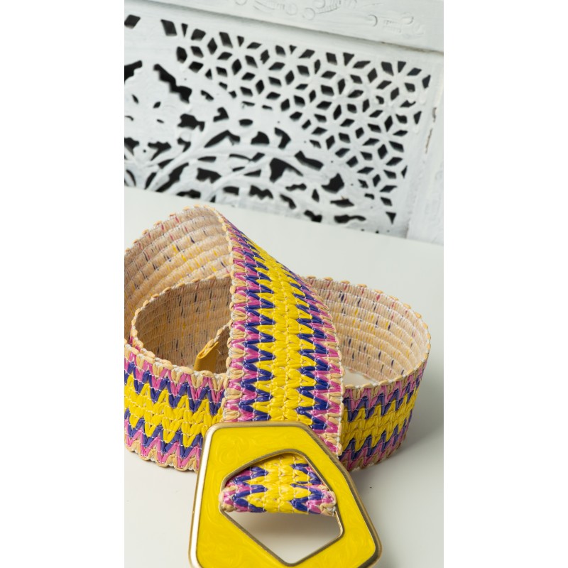 Pasek Boho - klamra yellow